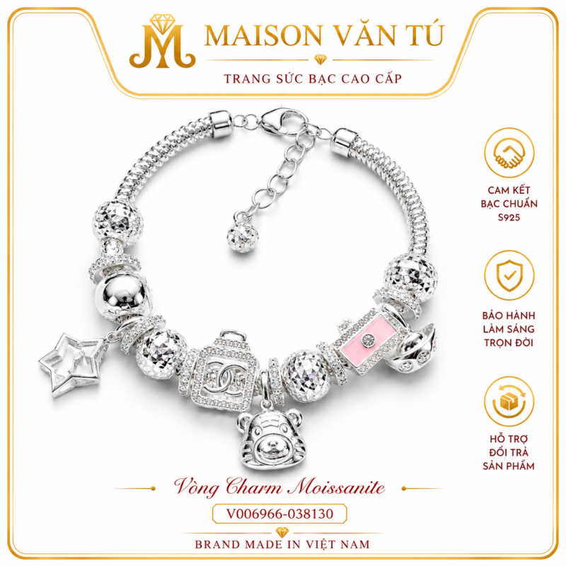 Vòng charm pandora (bạc s925) 00335
