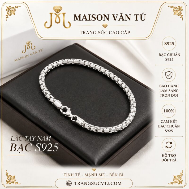 Lắc tay bạc nam s925 Na0082