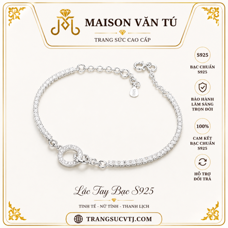 Lắc tay vĩnh cửu bạc a925 8827009